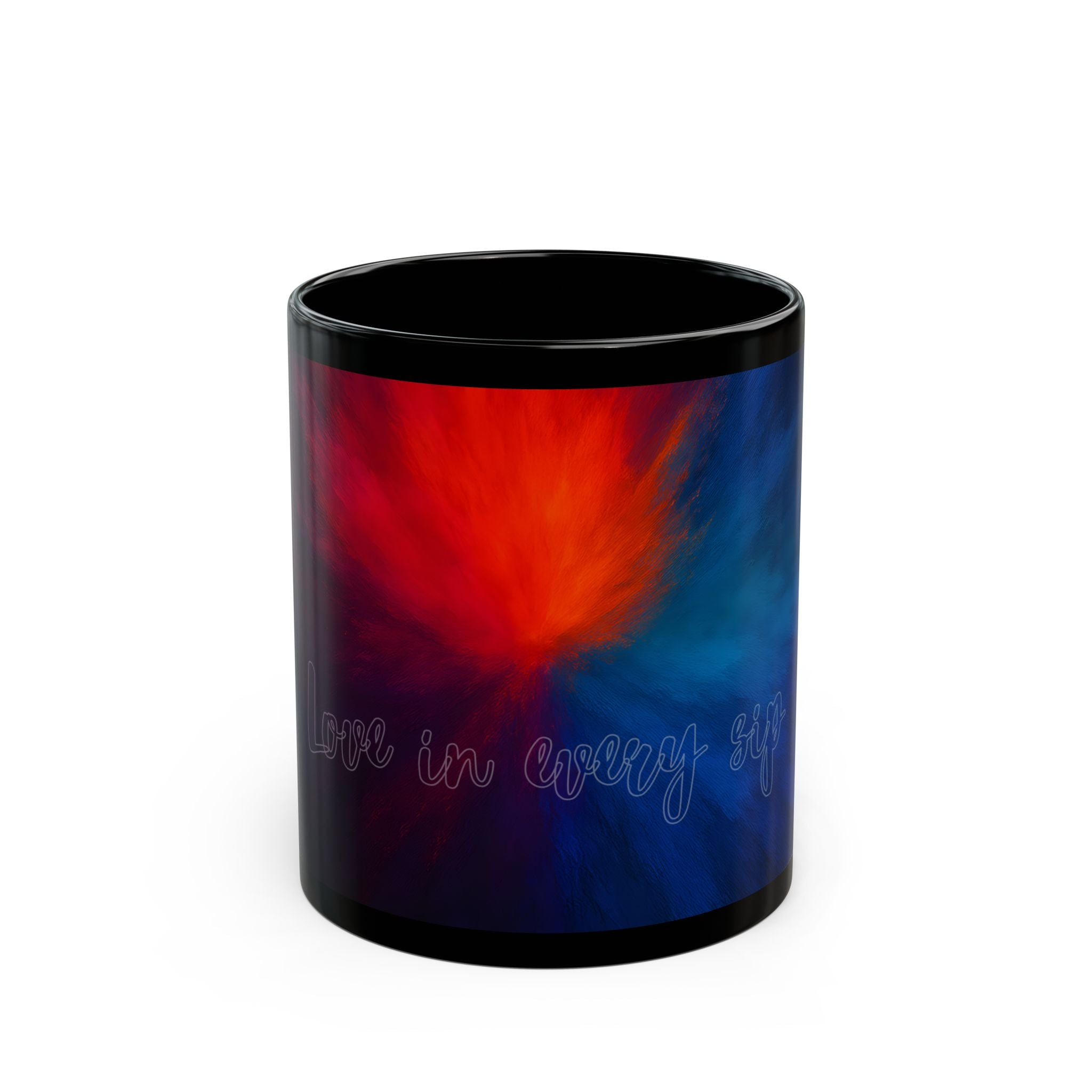 Nebula Glow Black Mug — "Light in Every Storm" Inspirational Coffee Cup (11oz/15oz)