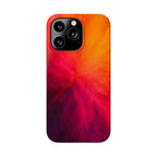 Slim Phone Case — Vibrant Sunset Abstract Red Orange Swirl