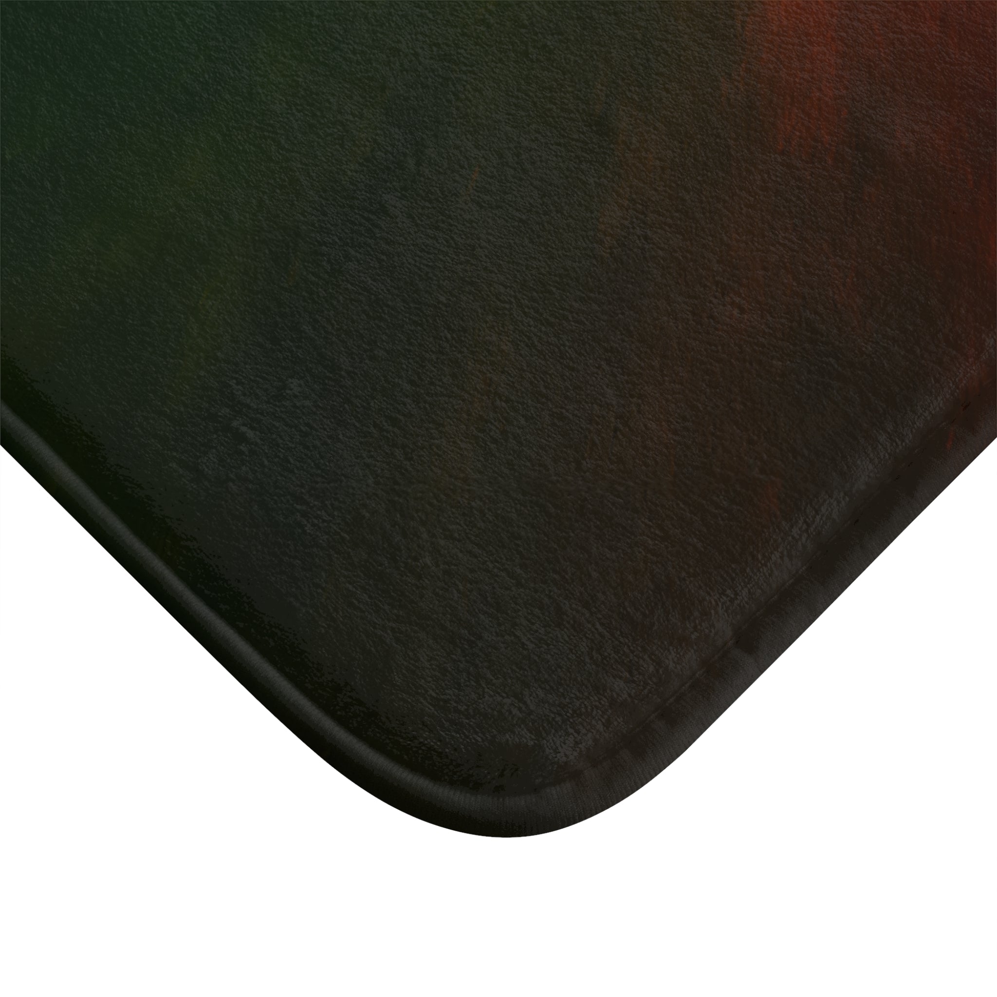 Abstract Sunset Burst Bath Mat — Colorful Red Orange Yellow Green Bathroom Rug