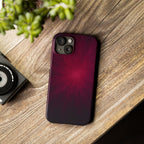 Burgundy Nebula Slim Phone Case — Deep Red Galaxy Design