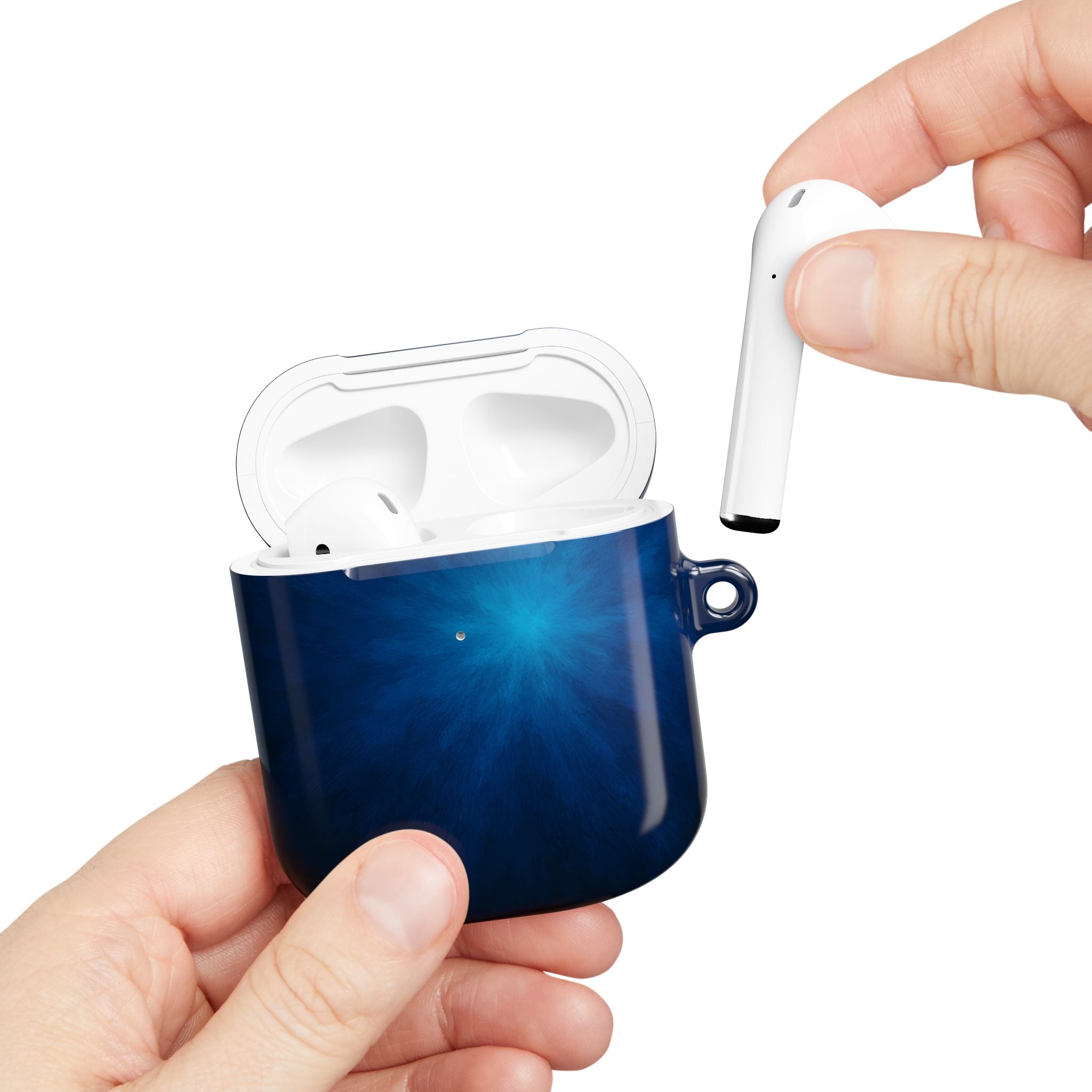 Nebula Blue AirPod Case — Galaxy Burst Protective Case