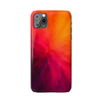 Slim Phone Case — Vibrant Sunset Abstract Red Orange Swirl