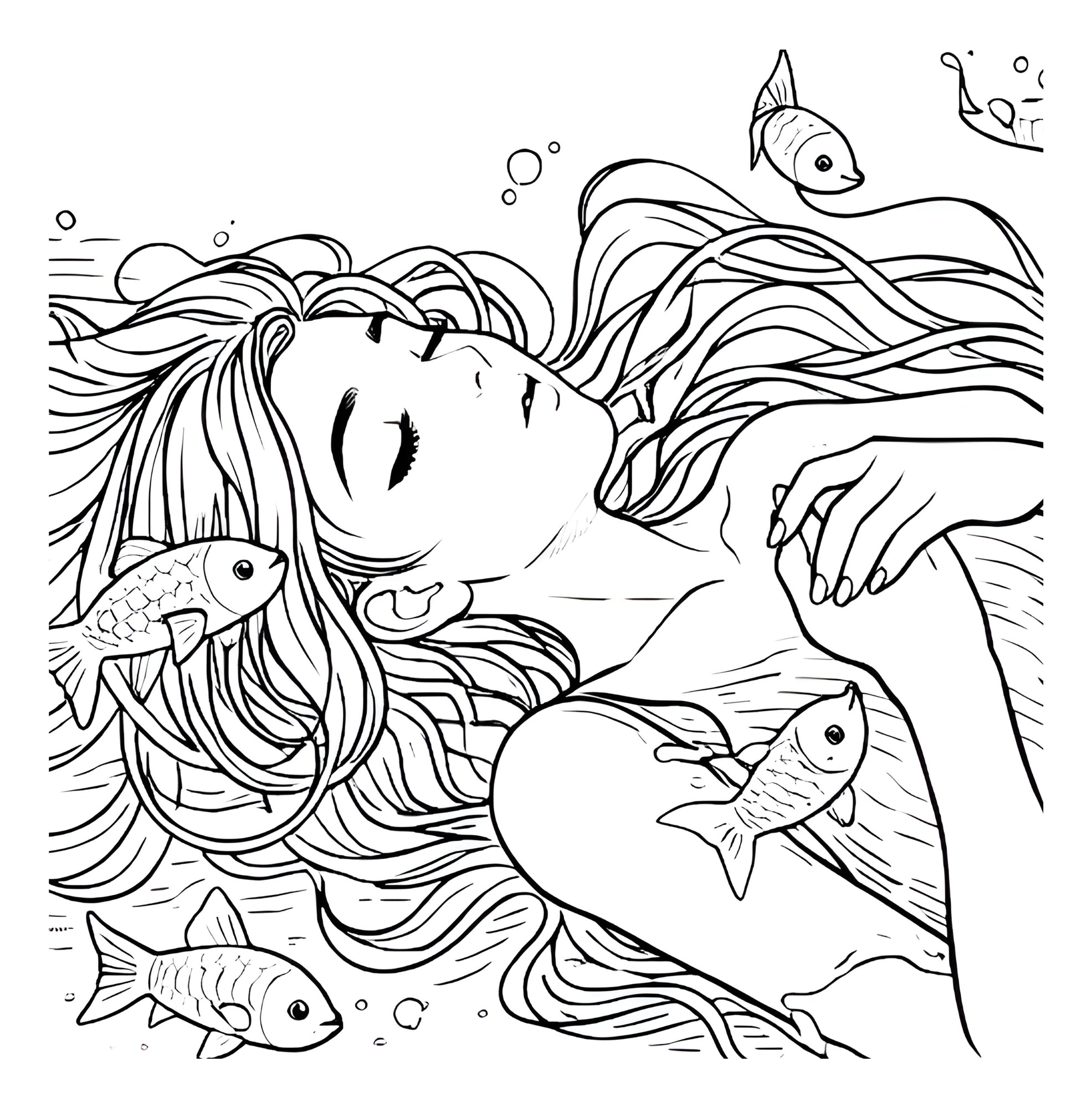 Magical Mermaids & Ocean Friends Coloring Book