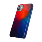 Slim Phone Case — Vivid Red & Blue Nebula Abstract Phone Cover
