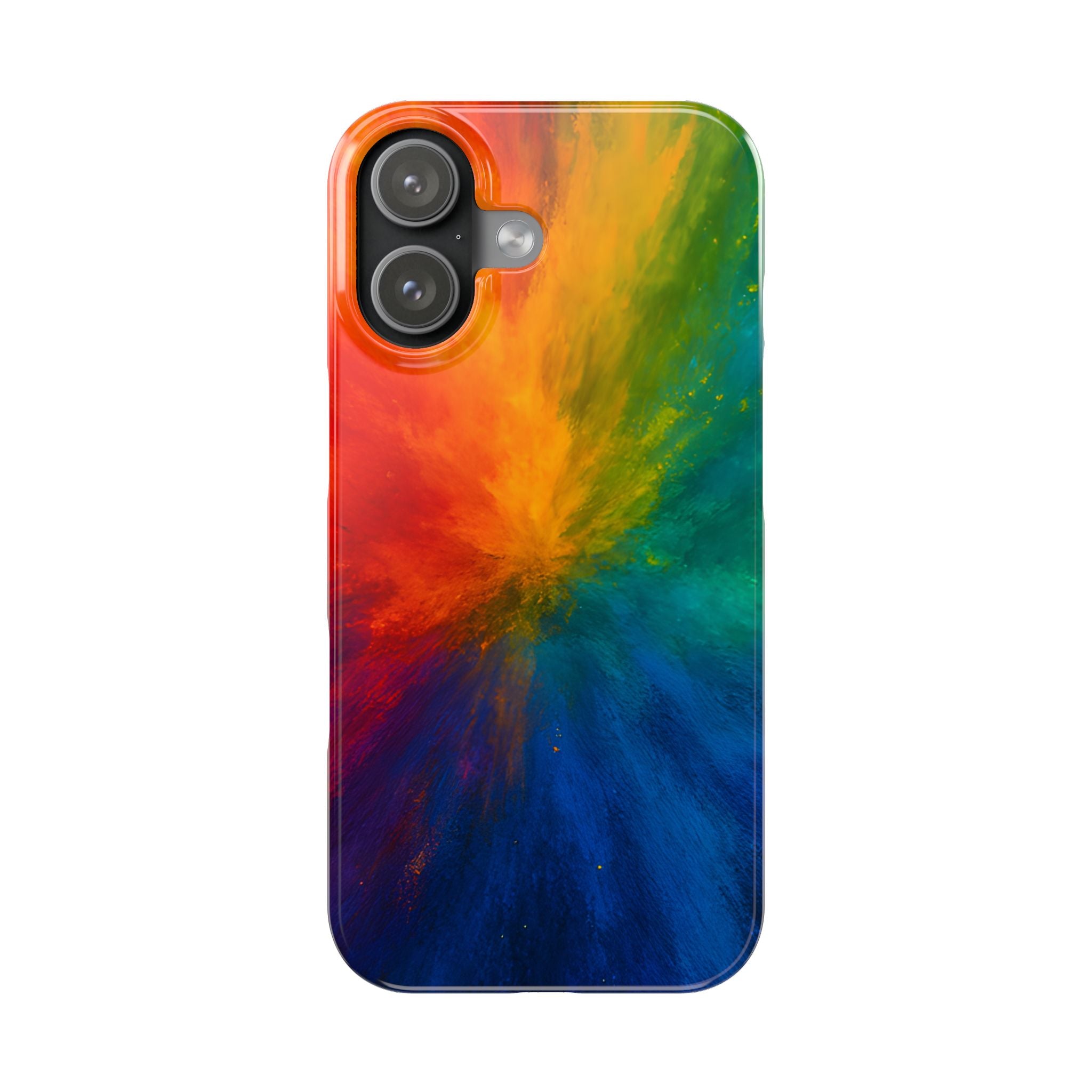 Slim Phone Case — Vibrant Rainbow Explosion Abstract Art