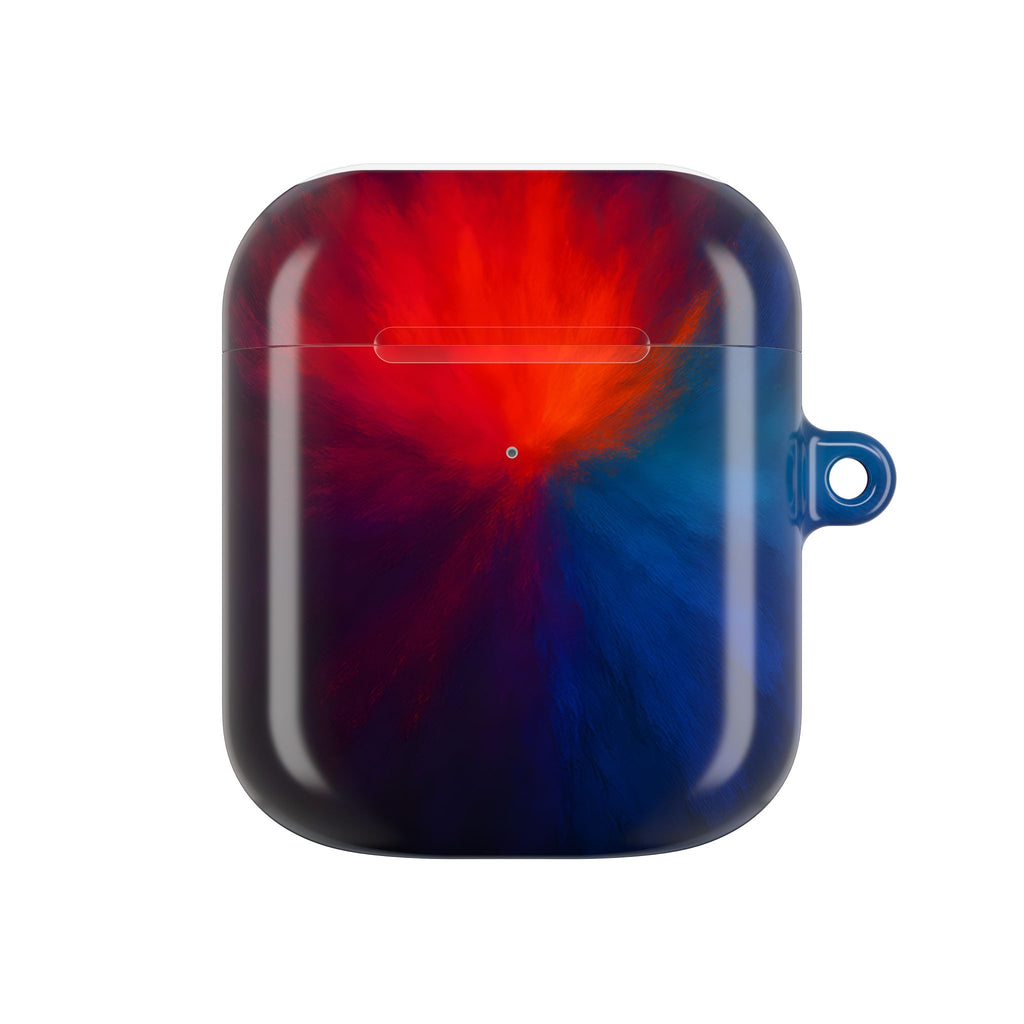 AirPod Case — Vivid Red & Blue Nebula Protective Cover