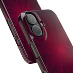 Burgundy Nebula Slim Phone Case — Deep Red Galaxy Design