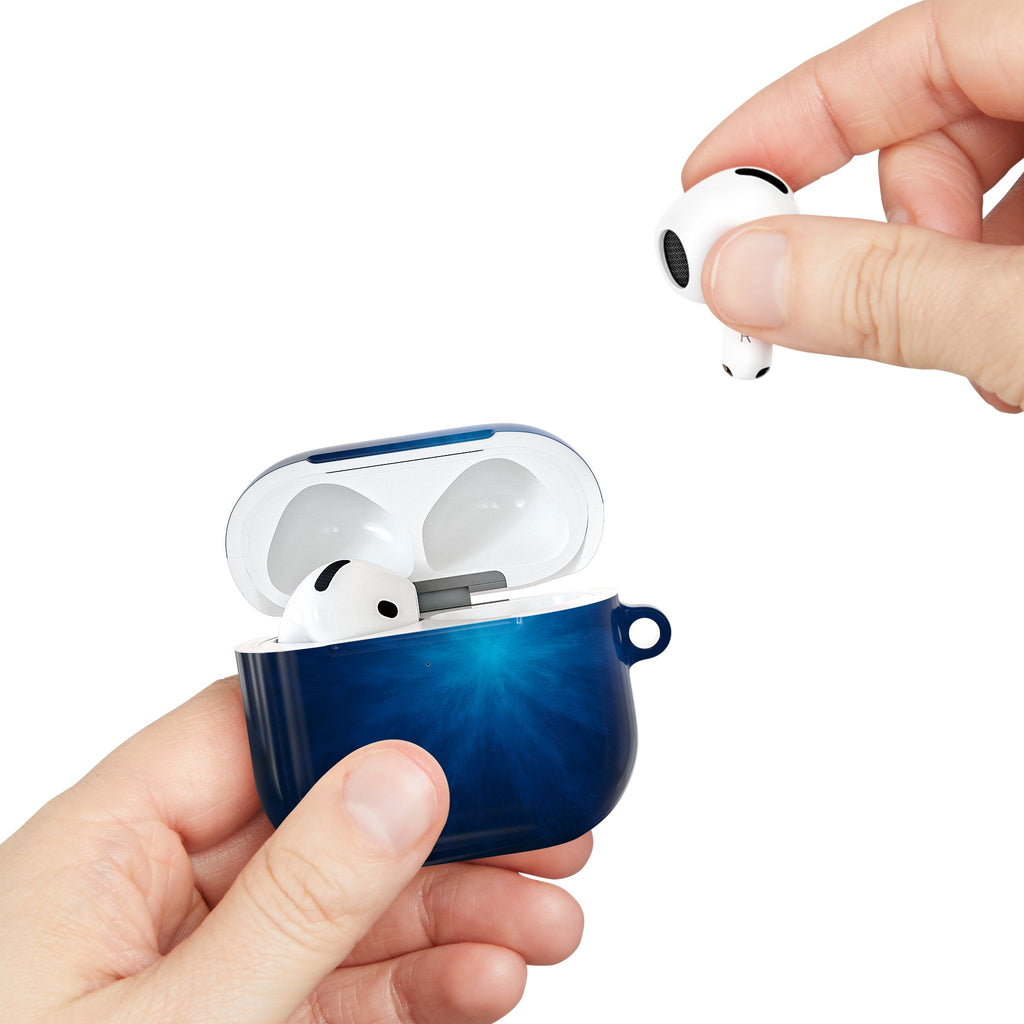 Nebula Blue AirPod Case — Galaxy Burst Protective Case