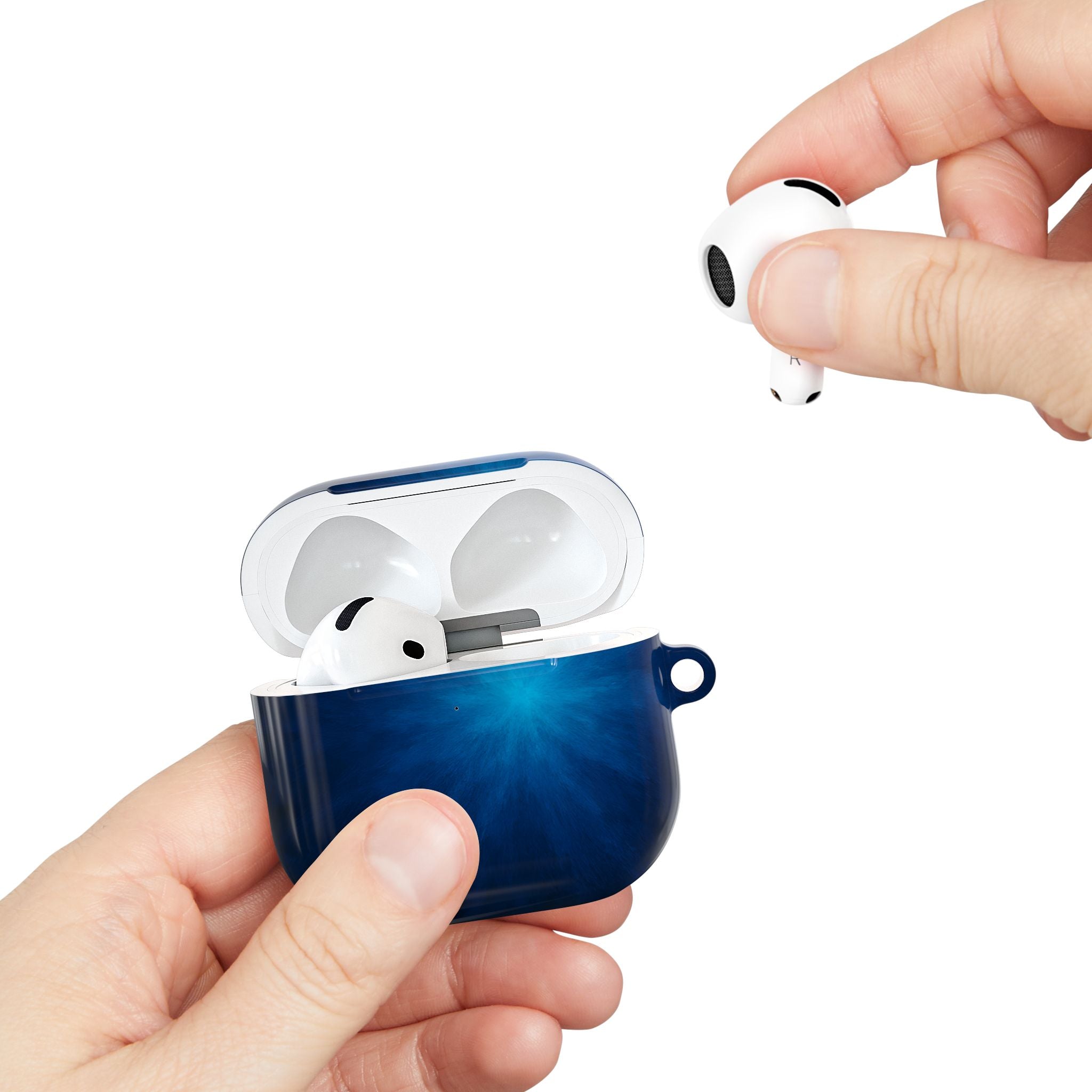 Nebula Blue AirPod Case — Galaxy Burst Protective Case