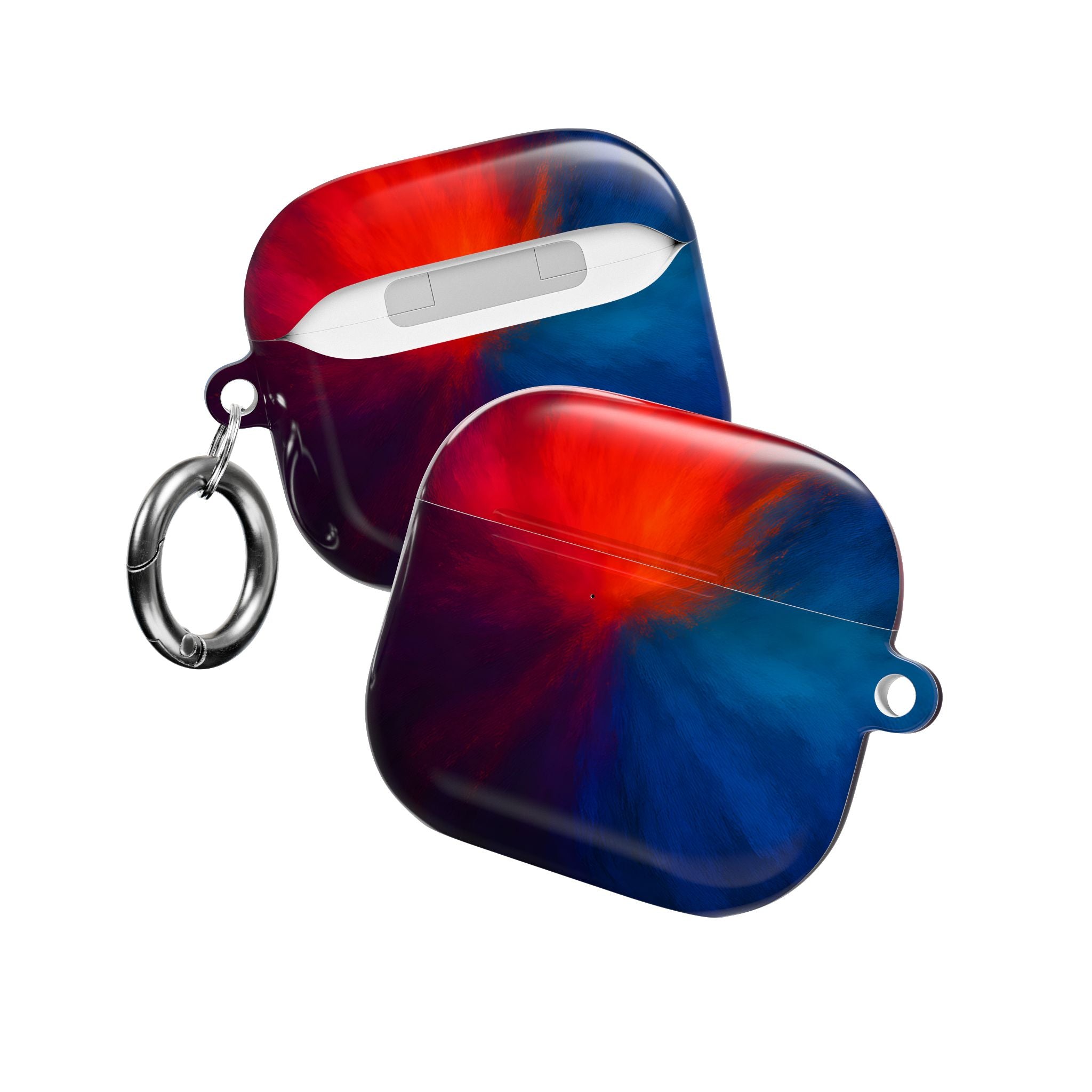 AirPod Case — Vivid Red & Blue Nebula Protective Cover