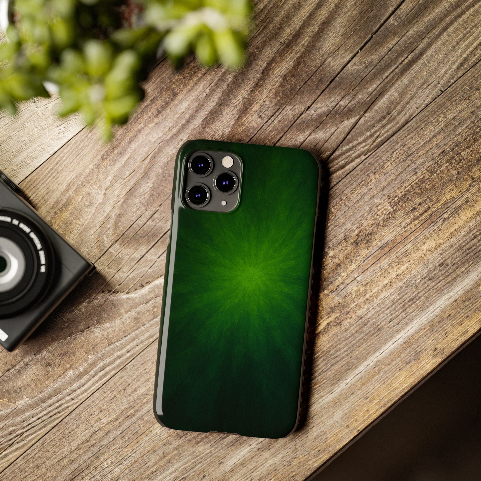 Slim Phone Case — Emerald Burst Gradient Slim Case