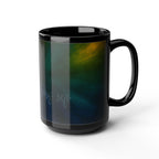 Aurora Night Black Mug — 'Light in Every Storm' Inspirational Coffee Cup (11oz, 15oz)