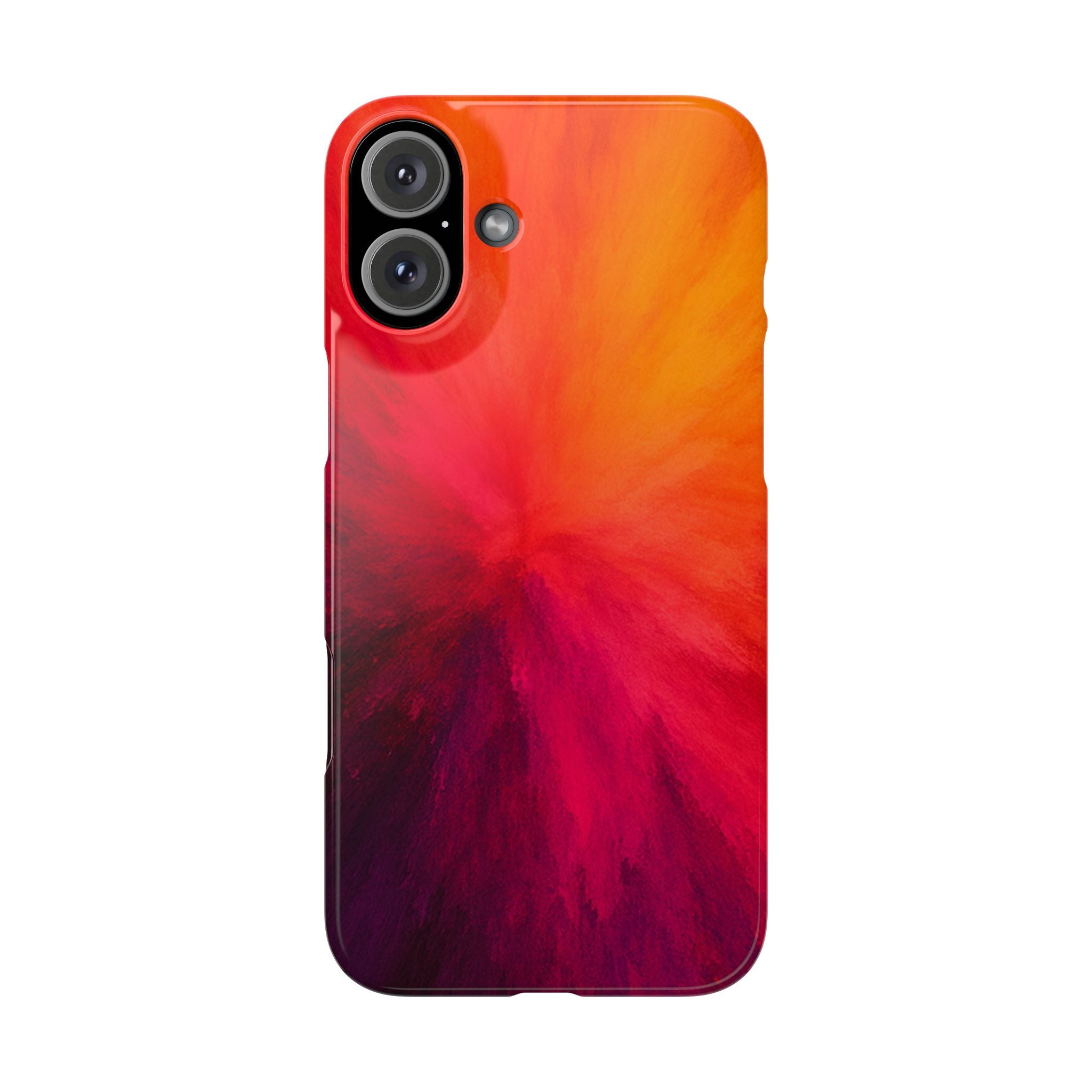 Slim Phone Case — Vibrant Sunset Abstract Red Orange Swirl