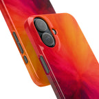 Slim Phone Case — Vibrant Sunset Abstract Red Orange Swirl