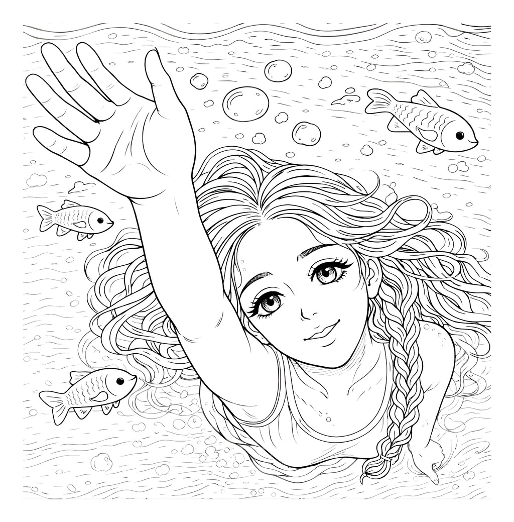 Magical Mermaids & Ocean Friends Coloring Book