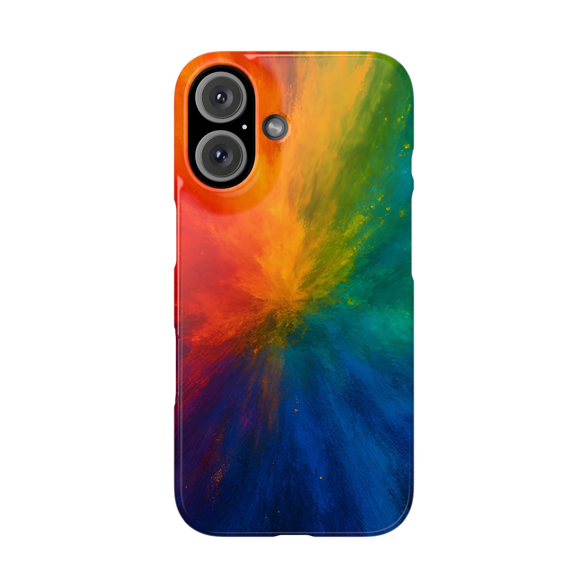Slim Phone Case — Vibrant Rainbow Explosion Abstract Art