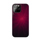 Burgundy Nebula Slim Phone Case — Deep Red Galaxy Design
