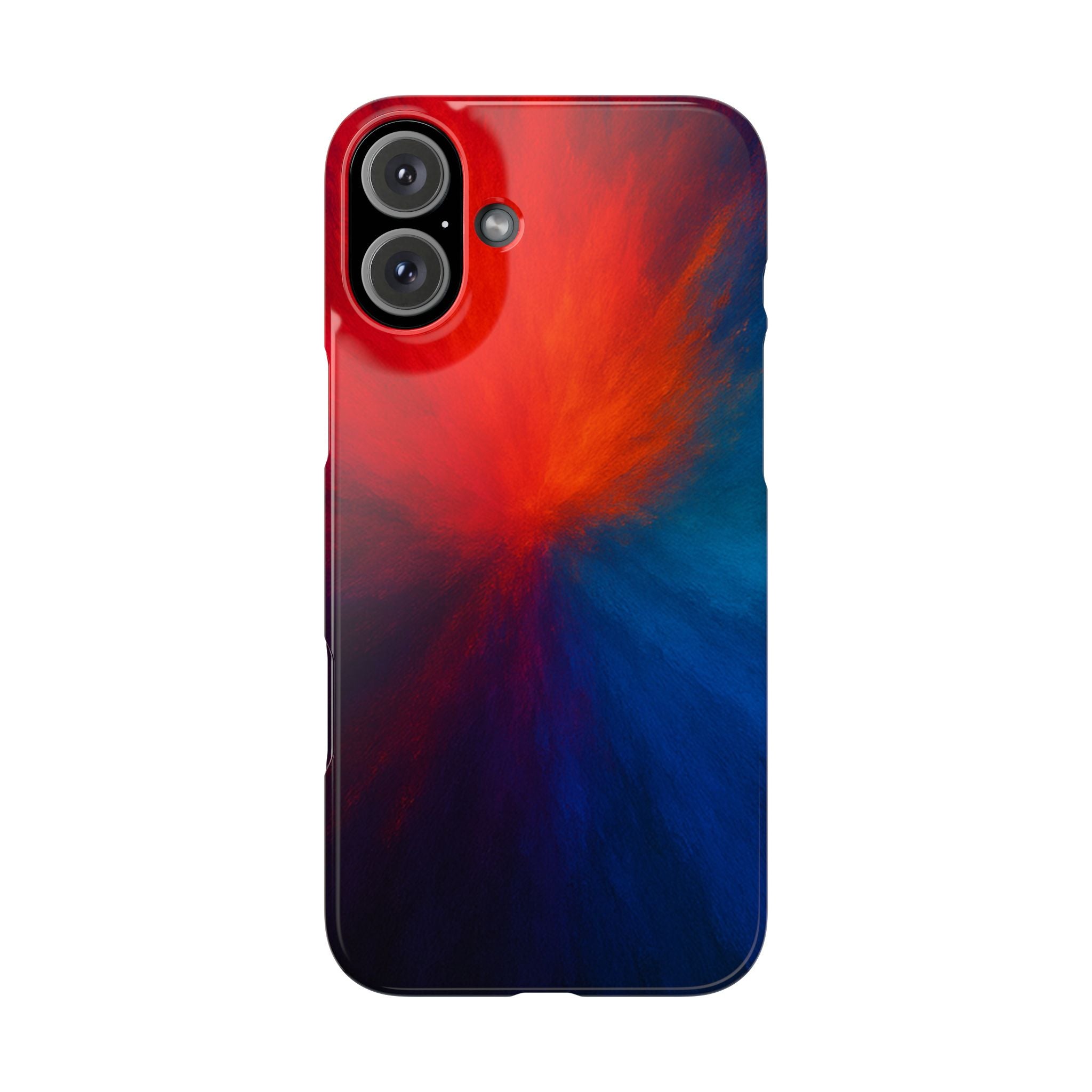 Slim Phone Case — Vivid Red & Blue Nebula Abstract Phone Cover