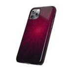 Burgundy Nebula Slim Phone Case — Deep Red Galaxy Design