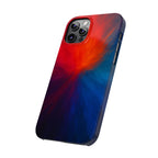Slim Phone Case — Vivid Red & Blue Nebula Abstract Phone Cover