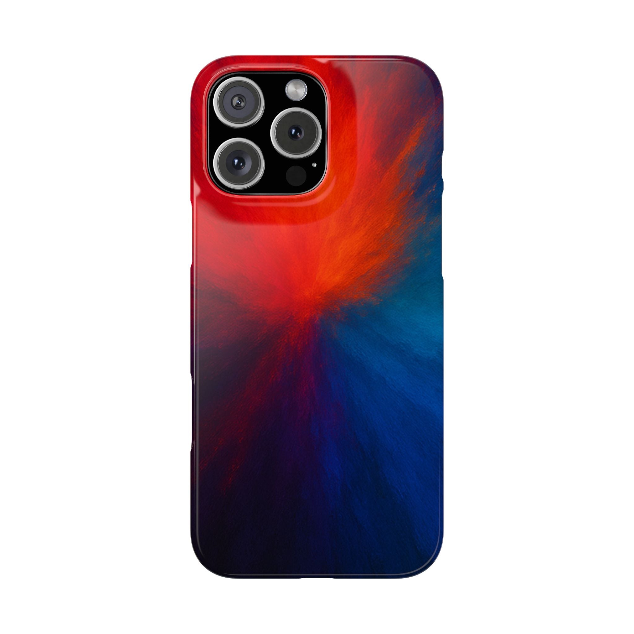 Slim Phone Case — Vivid Red & Blue Nebula Abstract Phone Cover