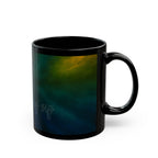 Aurora Night Black Mug — 'Light in Every Storm' Inspirational Coffee Cup (11oz, 15oz)
