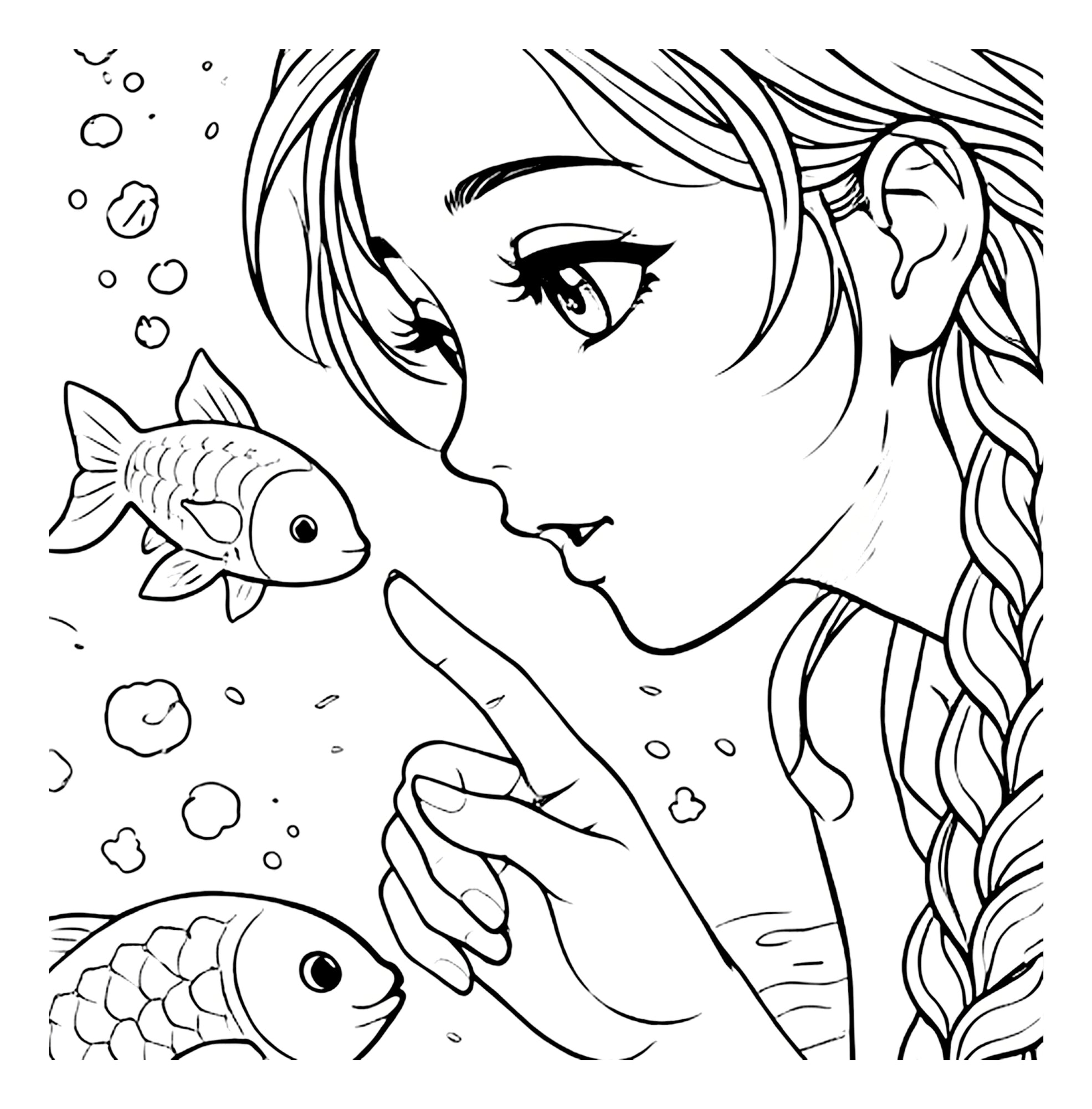 Magical Mermaids & Ocean Friends Coloring Book