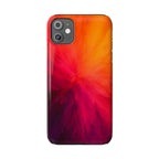 Slim Phone Case — Vibrant Sunset Abstract Red Orange Swirl