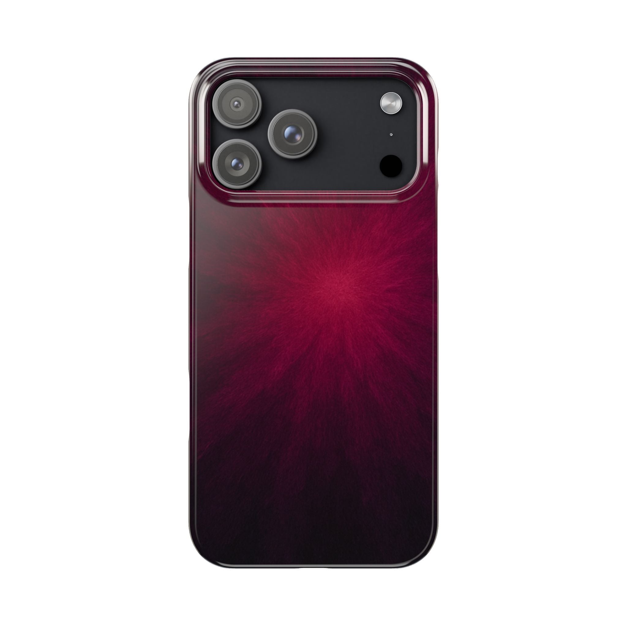 Burgundy Nebula Slim Phone Case — Deep Red Galaxy Design