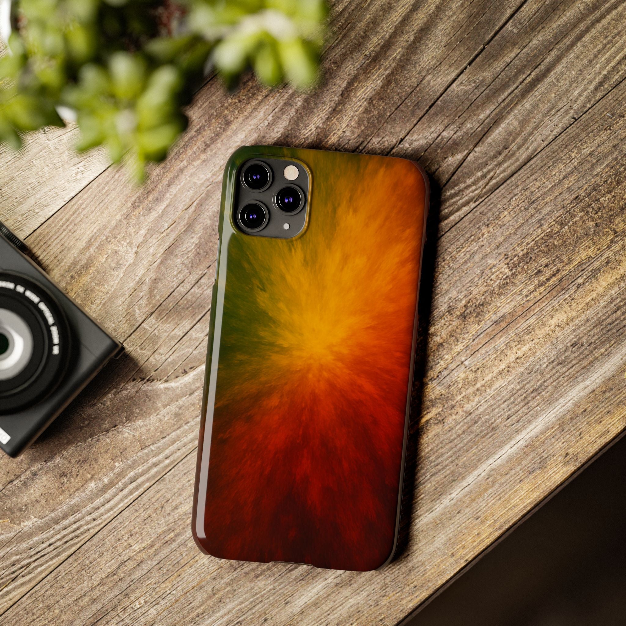 Autumn Burst Slim Phone Case — Fall Color Explosion Phone Cover