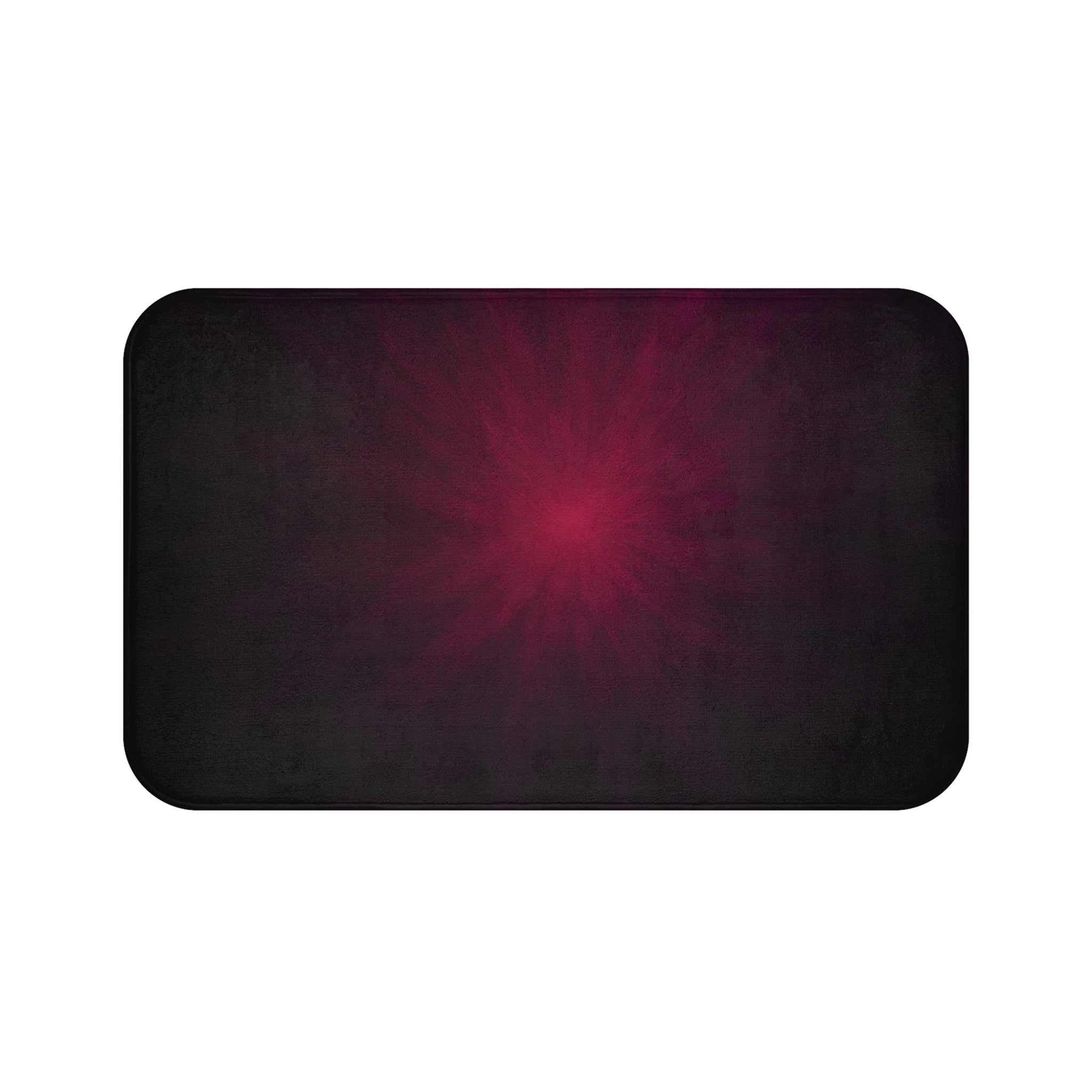 Dark Radiance Bath Mat — Deep Burgundy Glow Bathroom Rug