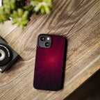 Burgundy Nebula Slim Phone Case — Deep Red Galaxy Design