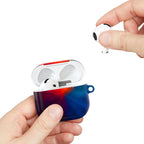 AirPod Case — Vivid Red & Blue Nebula Protective Cover
