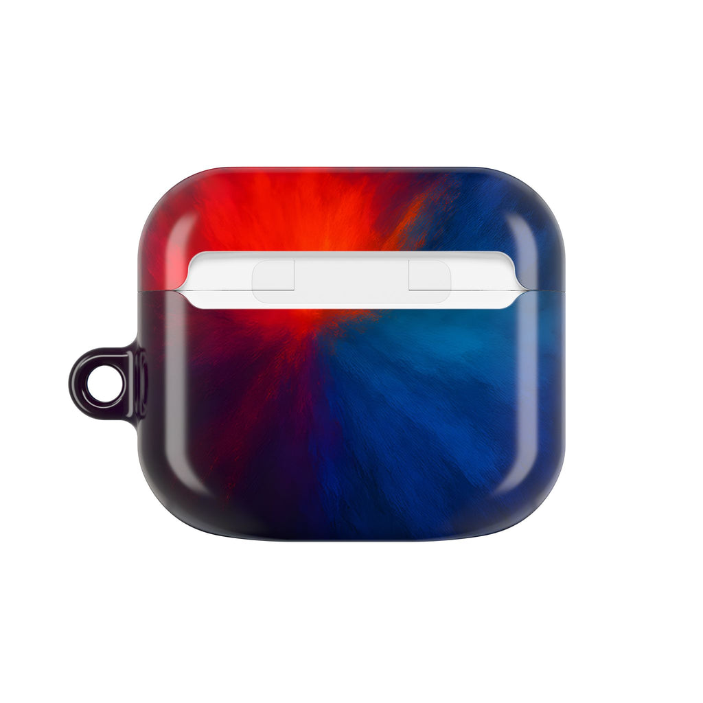 AirPod Case — Vivid Red & Blue Nebula Protective Cover