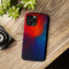 Slim Phone Case — Vivid Red & Blue Nebula Abstract Phone Cover