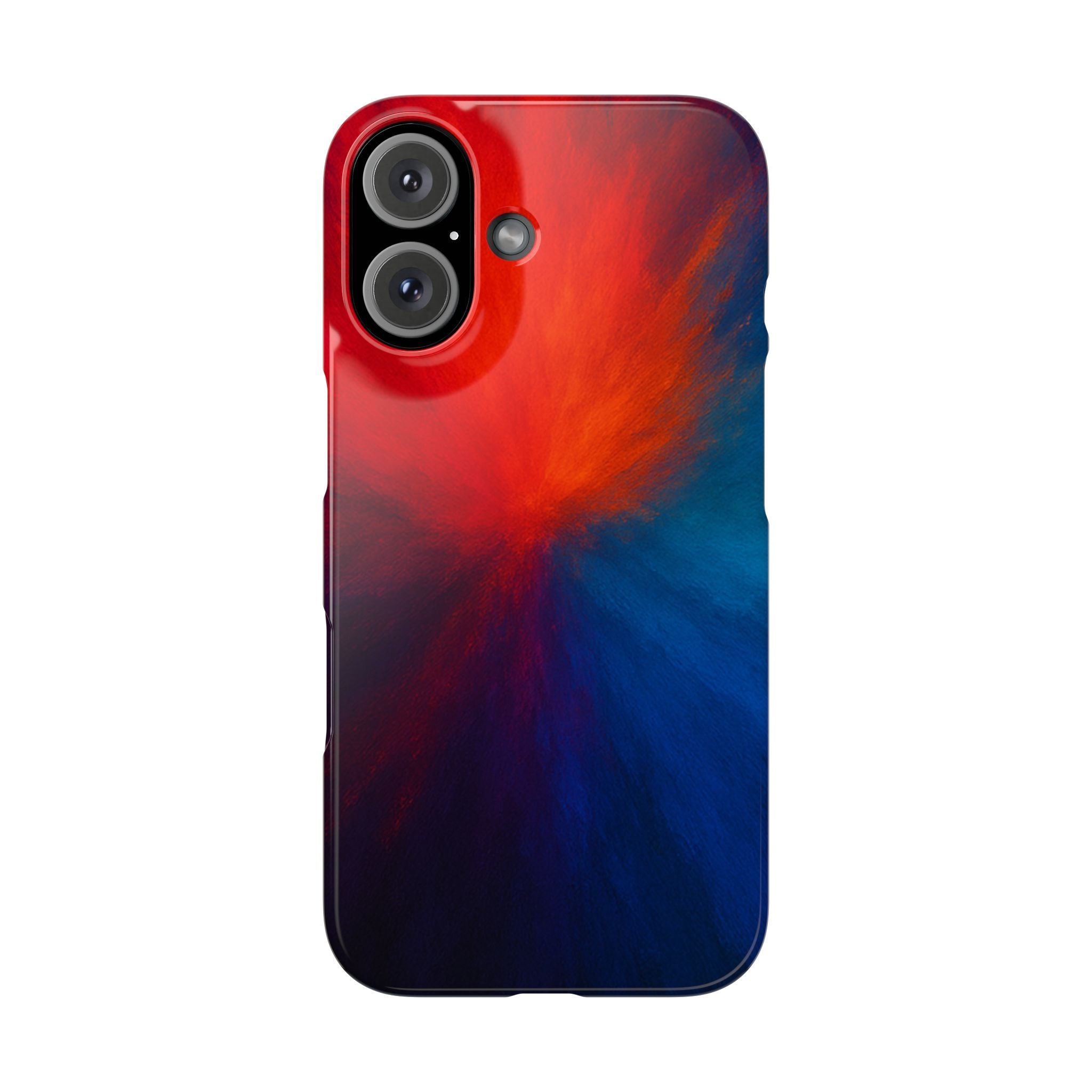 Slim Phone Case — Vivid Red & Blue Nebula Abstract Phone Cover