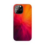 Slim Phone Case — Vibrant Sunset Abstract Red Orange Swirl