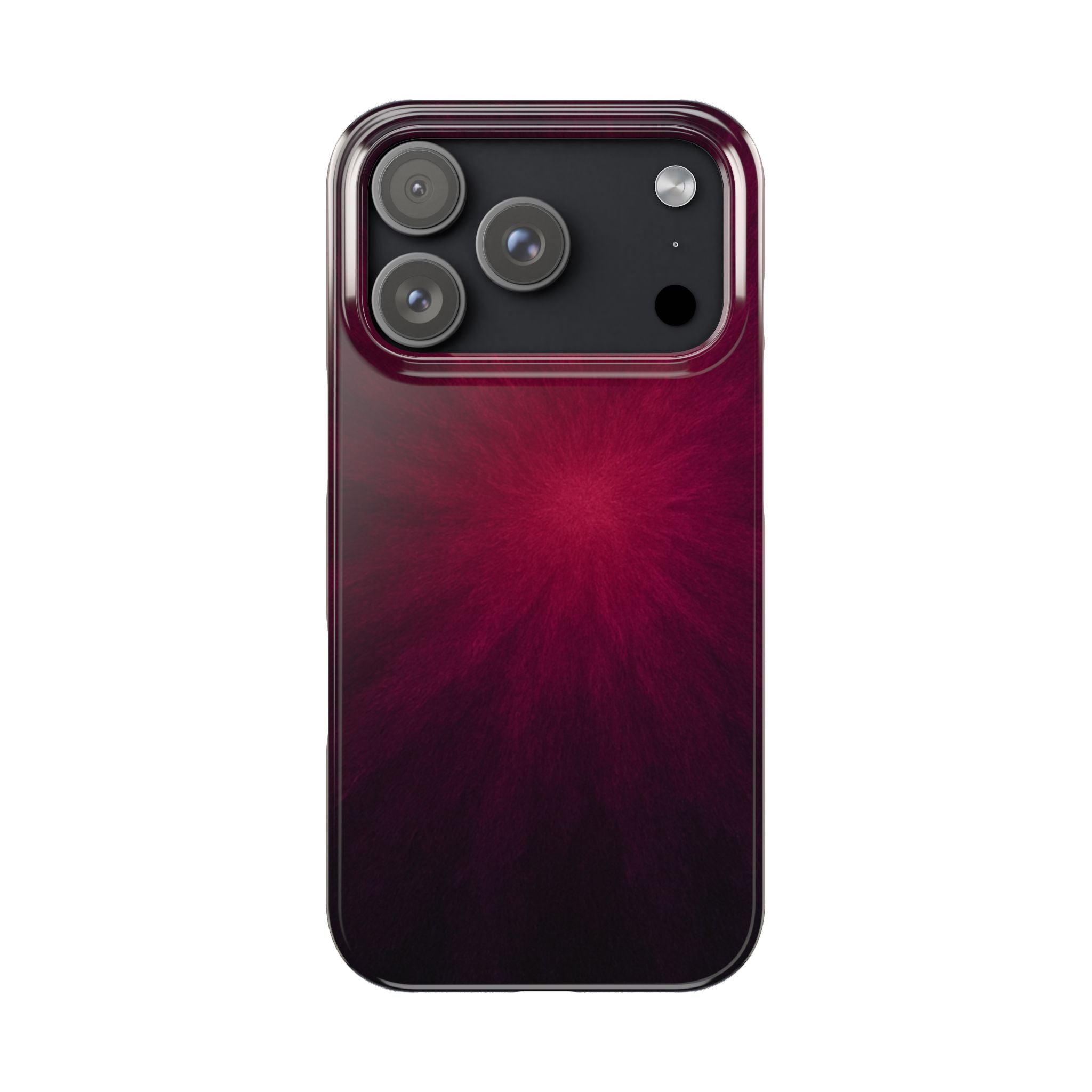 Burgundy Nebula Slim Phone Case — Deep Red Galaxy Design
