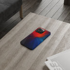 Slim Phone Case — Vivid Red & Blue Nebula Abstract Phone Cover