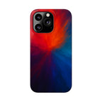 Slim Phone Case — Vivid Red & Blue Nebula Abstract Phone Cover