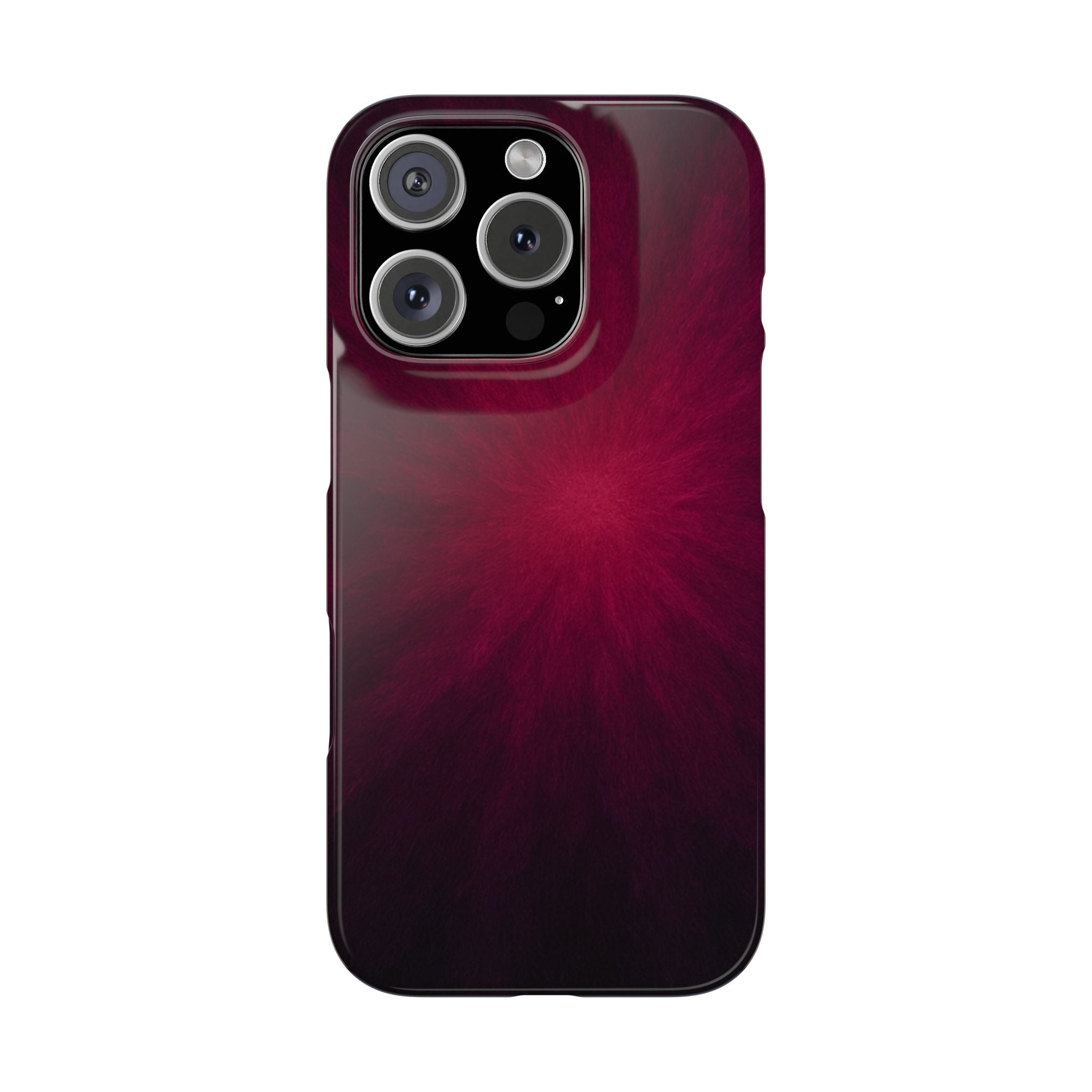 Burgundy Nebula Slim Phone Case — Deep Red Galaxy Design
