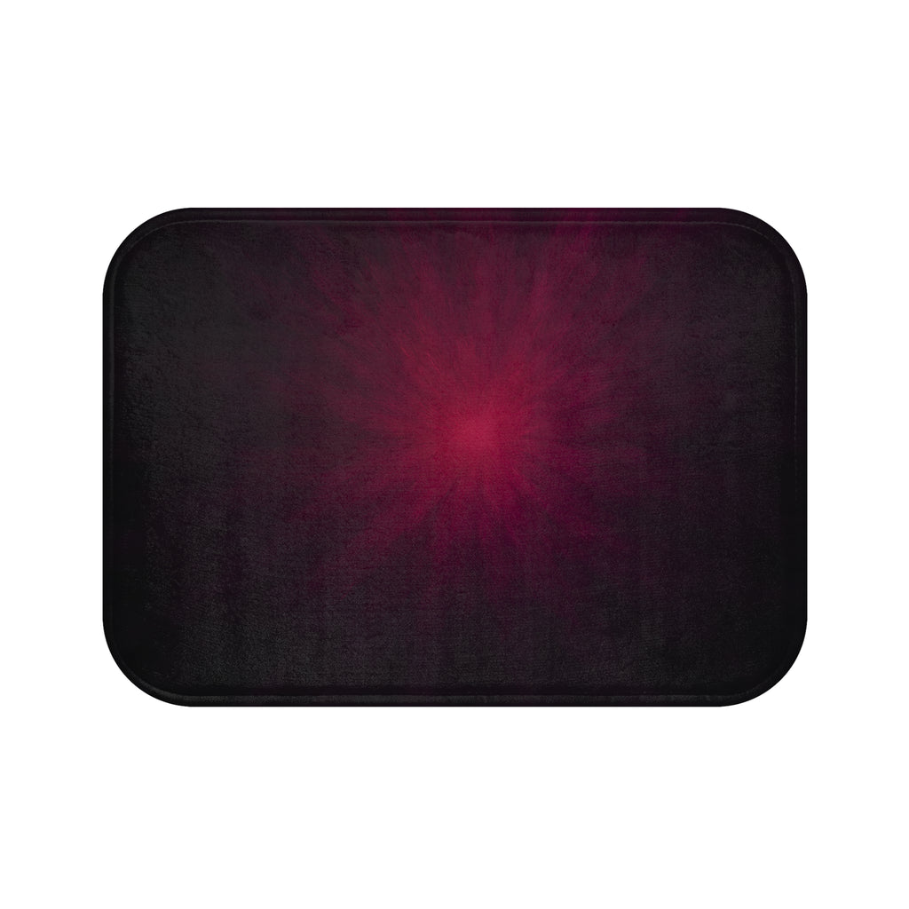 Dark Radiance Bath Mat — Deep Burgundy Glow Bathroom Rug