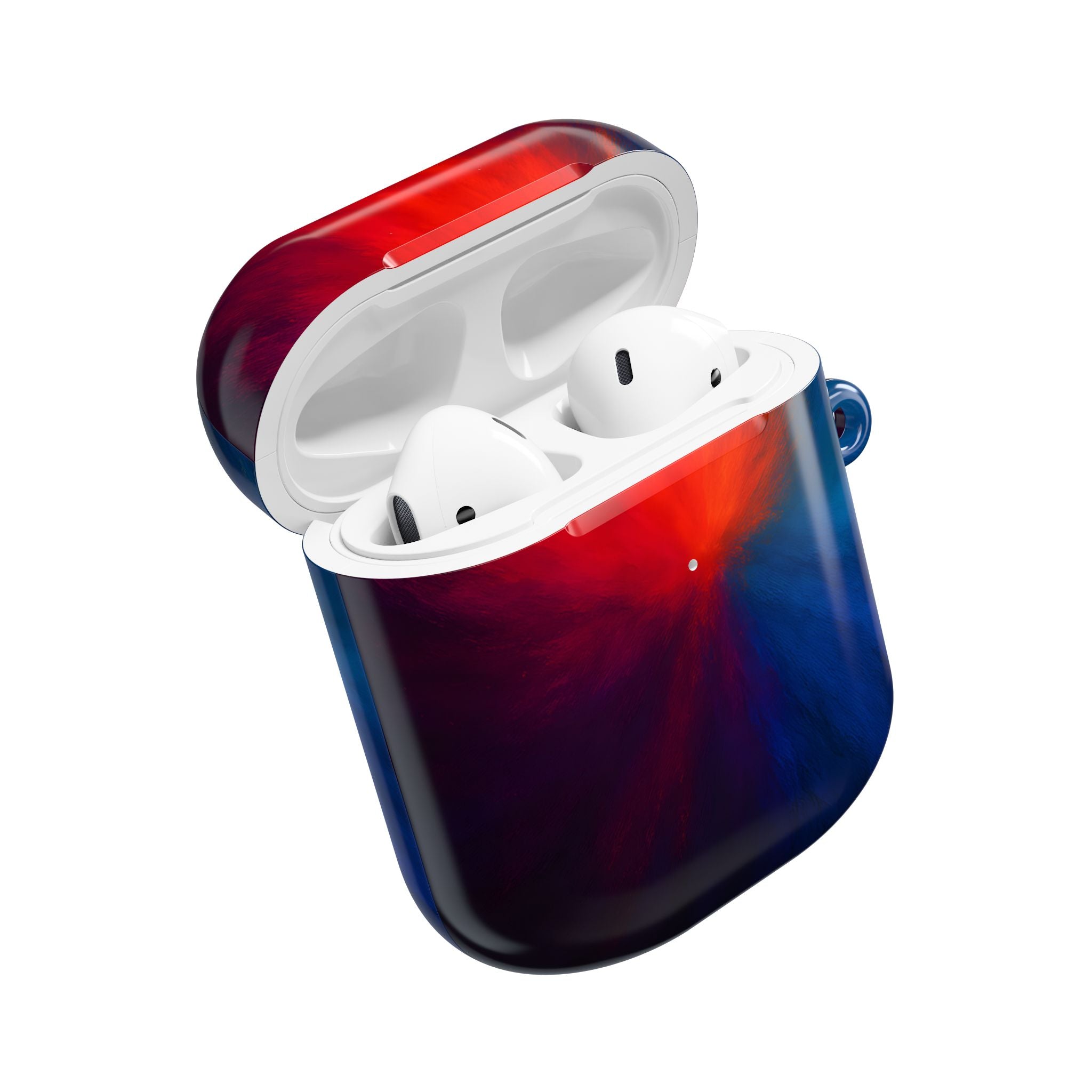 AirPod Case — Vivid Red & Blue Nebula Protective Cover