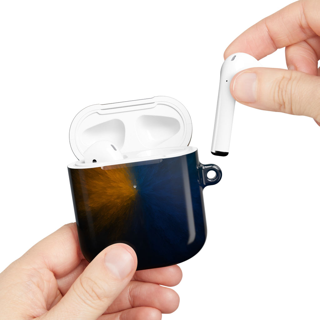 AirPod Case — Blue & Orange Nebula Protective Cover