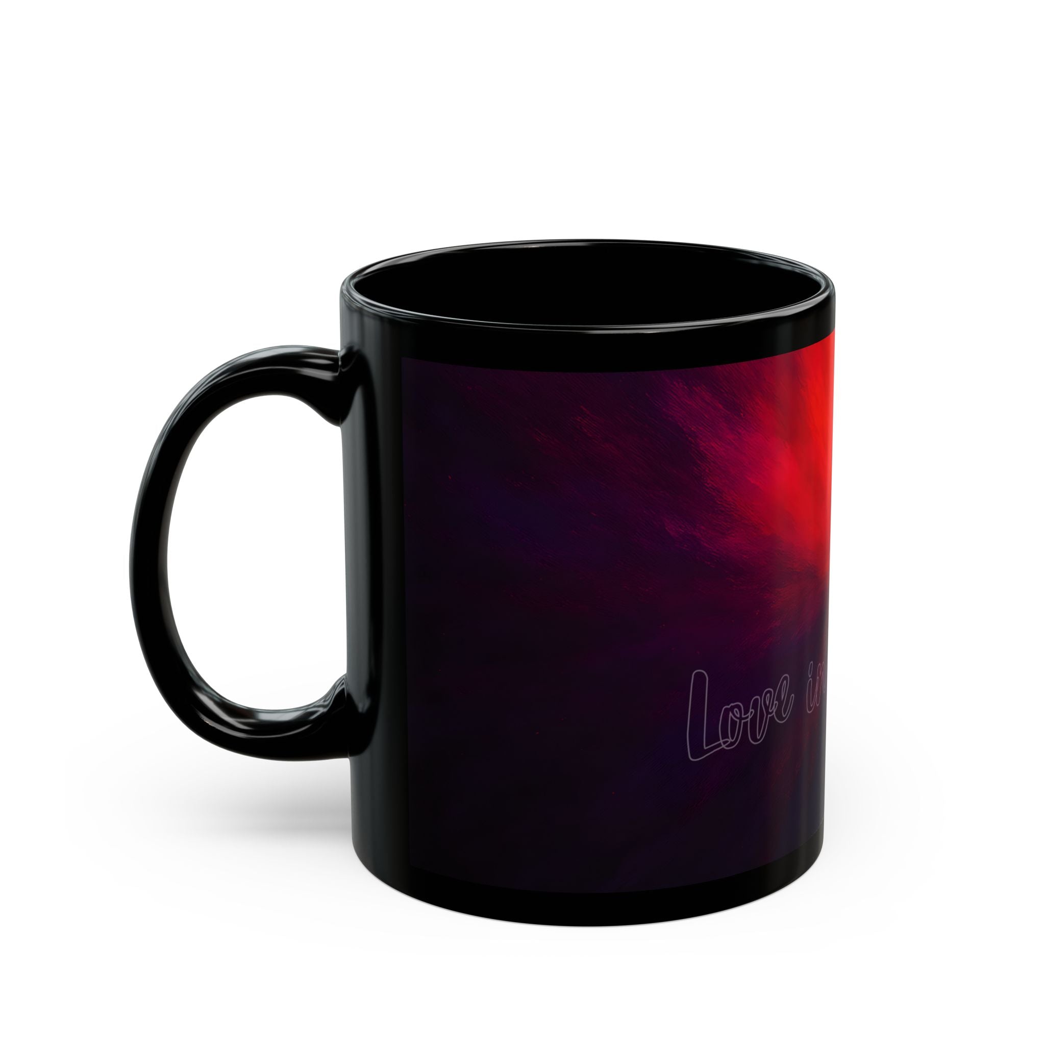 Nebula Glow Black Mug — "Light in Every Storm" Inspirational Coffee Cup (11oz/15oz)