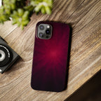 Burgundy Nebula Slim Phone Case — Deep Red Galaxy Design