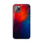 Slim Phone Case — Vivid Red & Blue Nebula Abstract Phone Cover