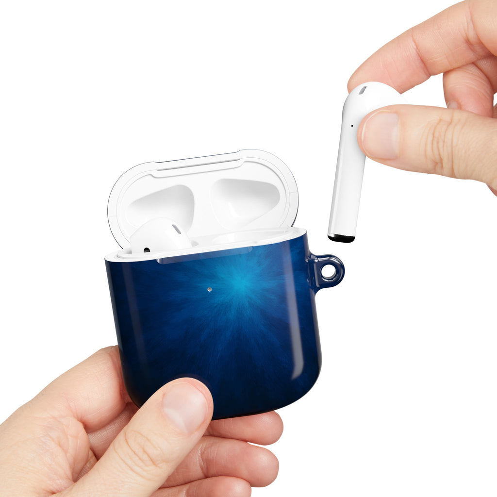 Nebula Blue AirPod Case — Galaxy Burst Protective Case