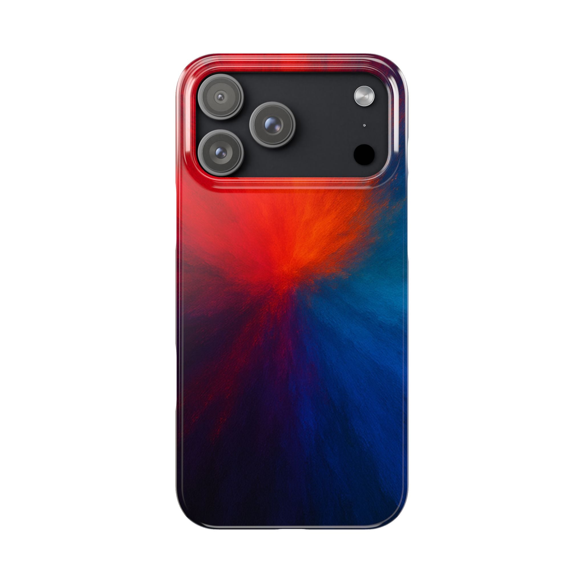 Slim Phone Case — Vivid Red & Blue Nebula Abstract Phone Cover