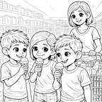 Happy Family Adventures Coloring Book